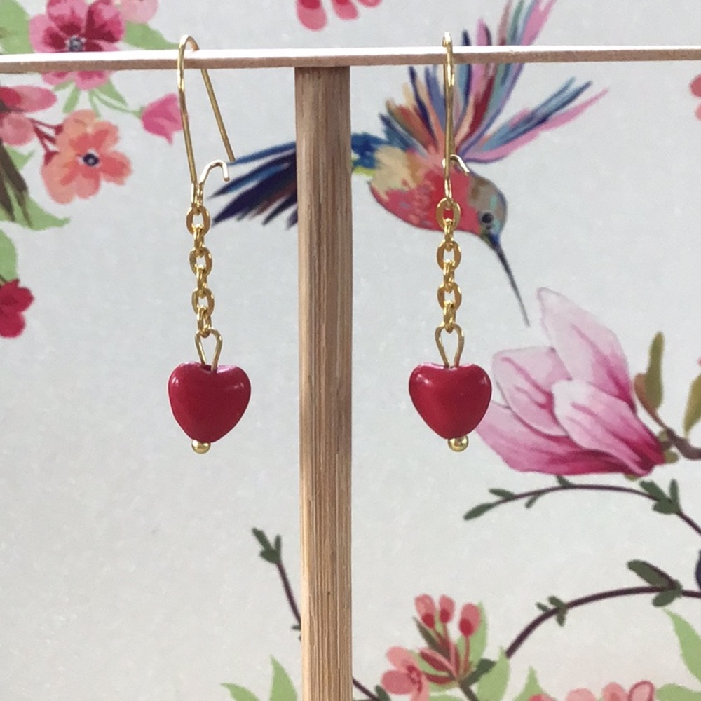 Lovely Red Heart Dangles!